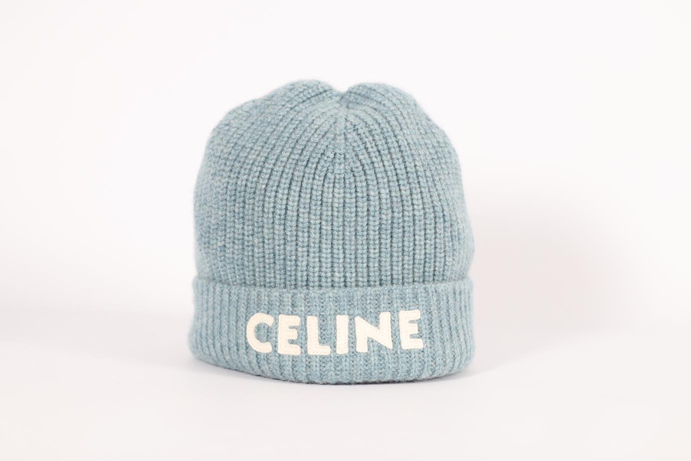 CELINE RIBBED CASHMERE BEANIE ONE SIZE