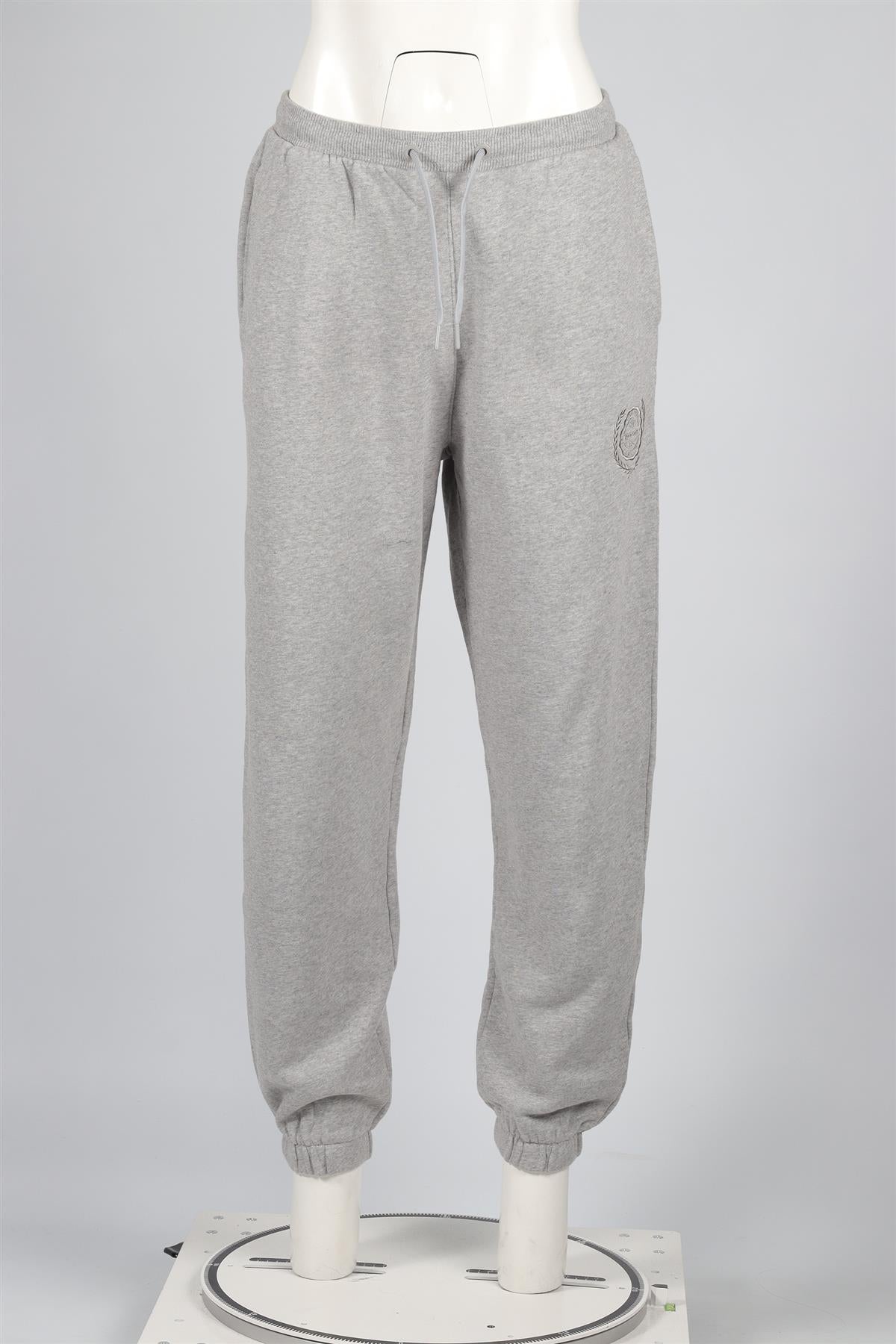 ANINE BING + REEBOK GREY COTTON TRACK PANTS XSMALL