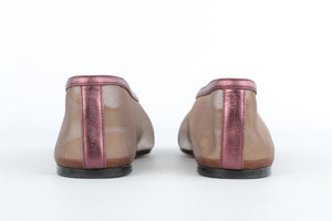LE MONDE BERYL PURPLE MESH BALLET FLATS EU 37 UK 4 US 7