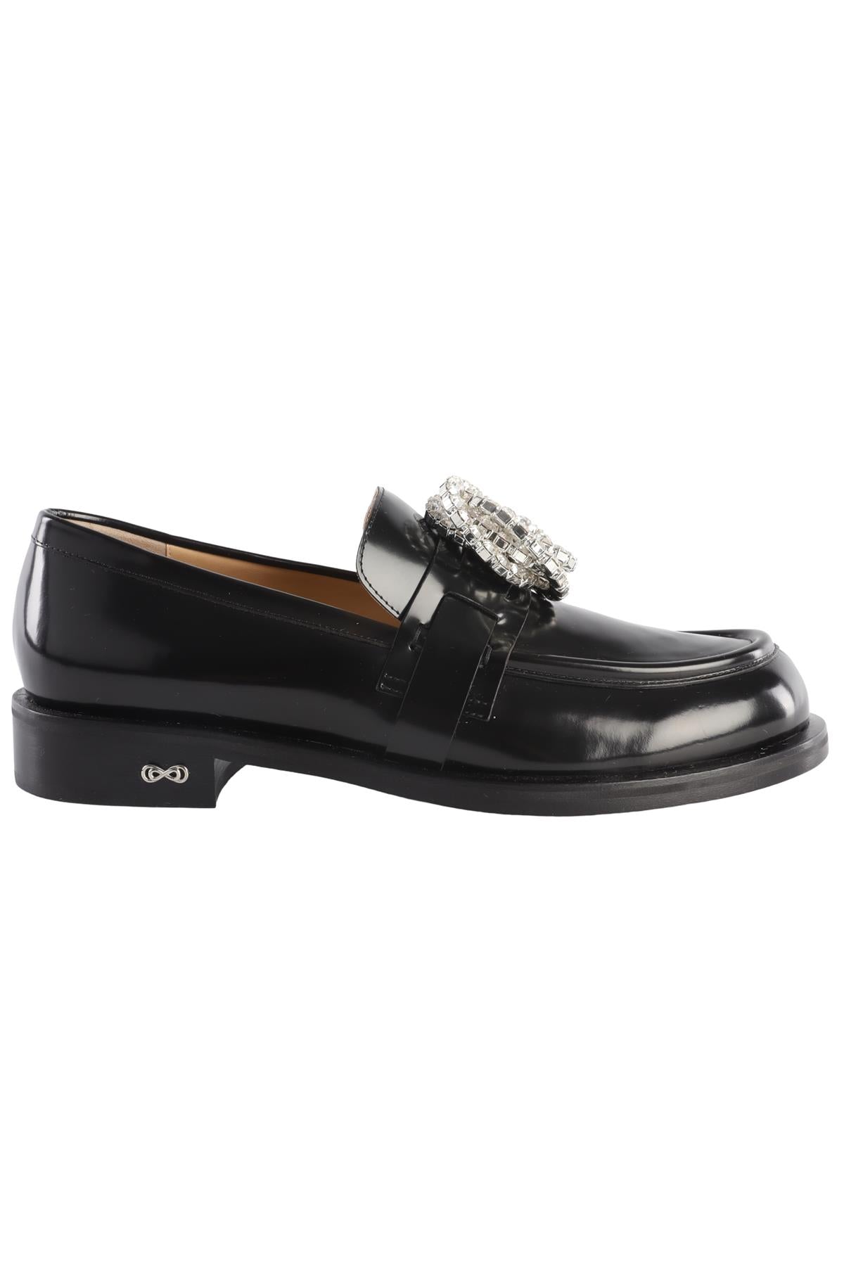 MACH & MACH BLACK LEATHER LOAFERS EU 40 UK 7 US 10