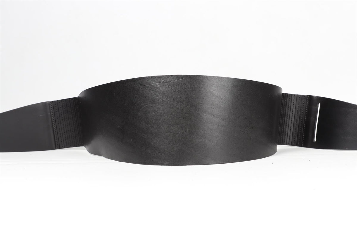 ISABEL MARANT BLACK LEATHER WAIST BELT 66 IN