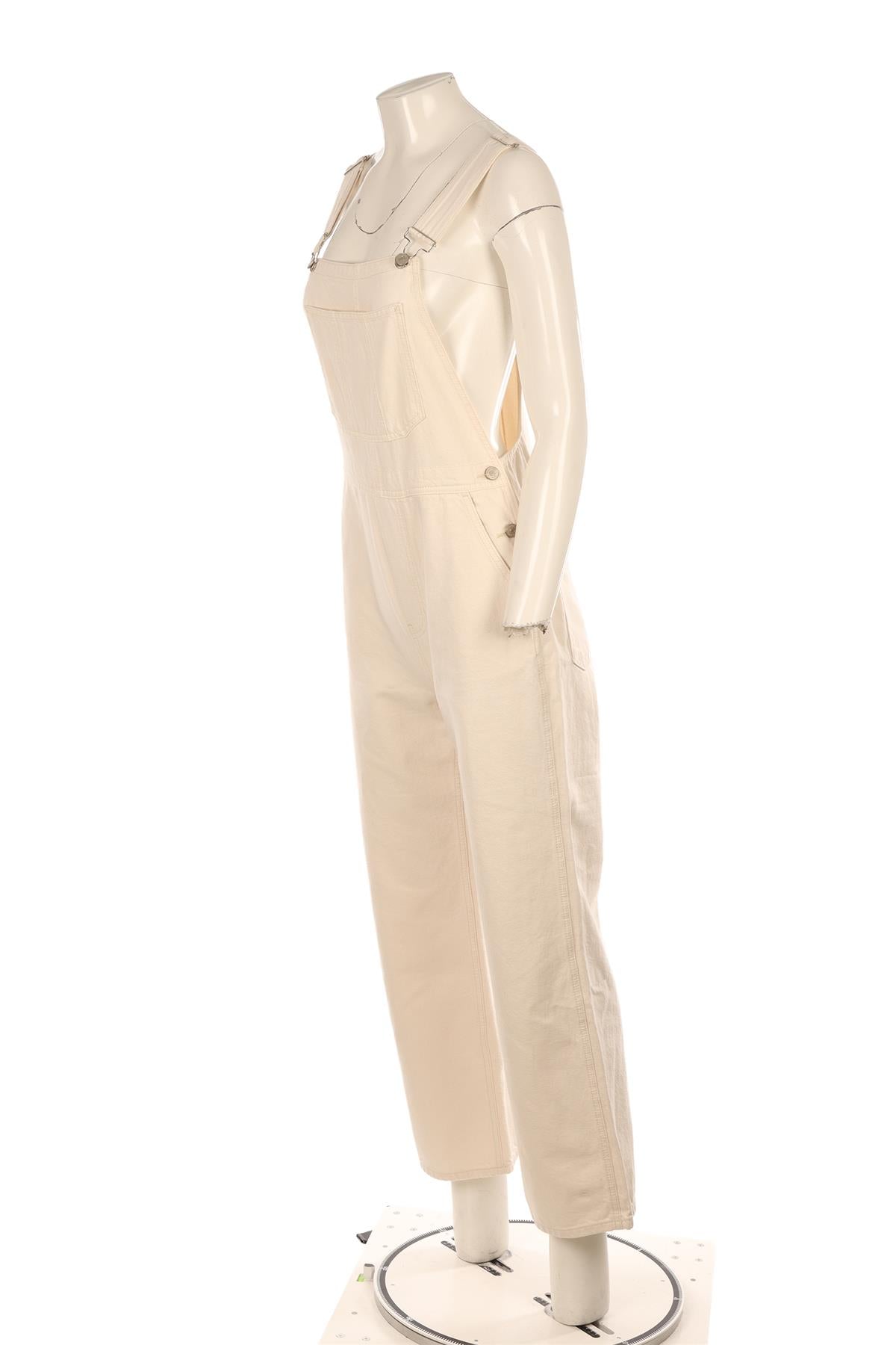 REFORMATION CREAM DENIM DUNGAREES US 2 UK 6