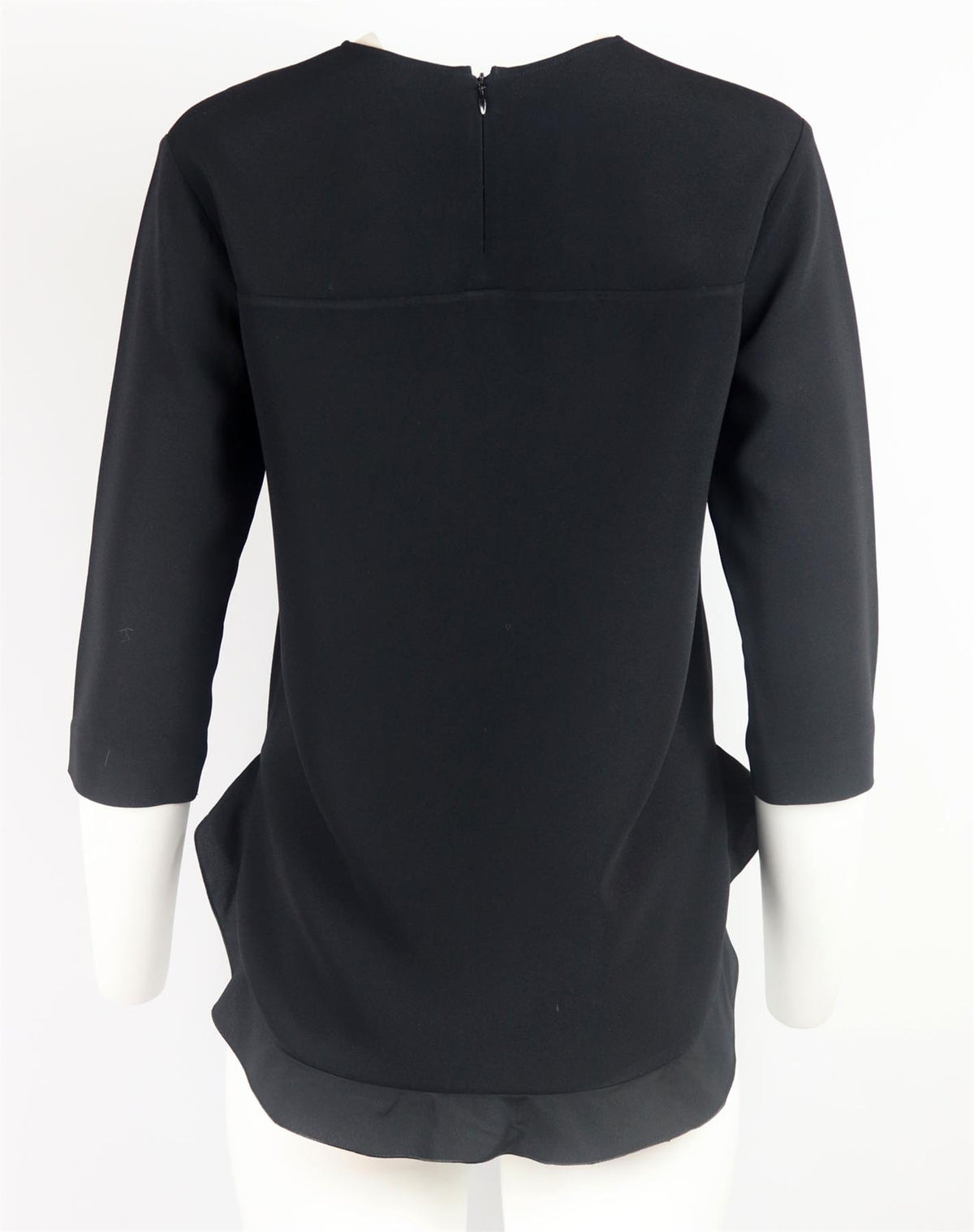 STELLA MCCARTNEY RUFFLE TRIMMED CREPE TOP IT 36 UK 4