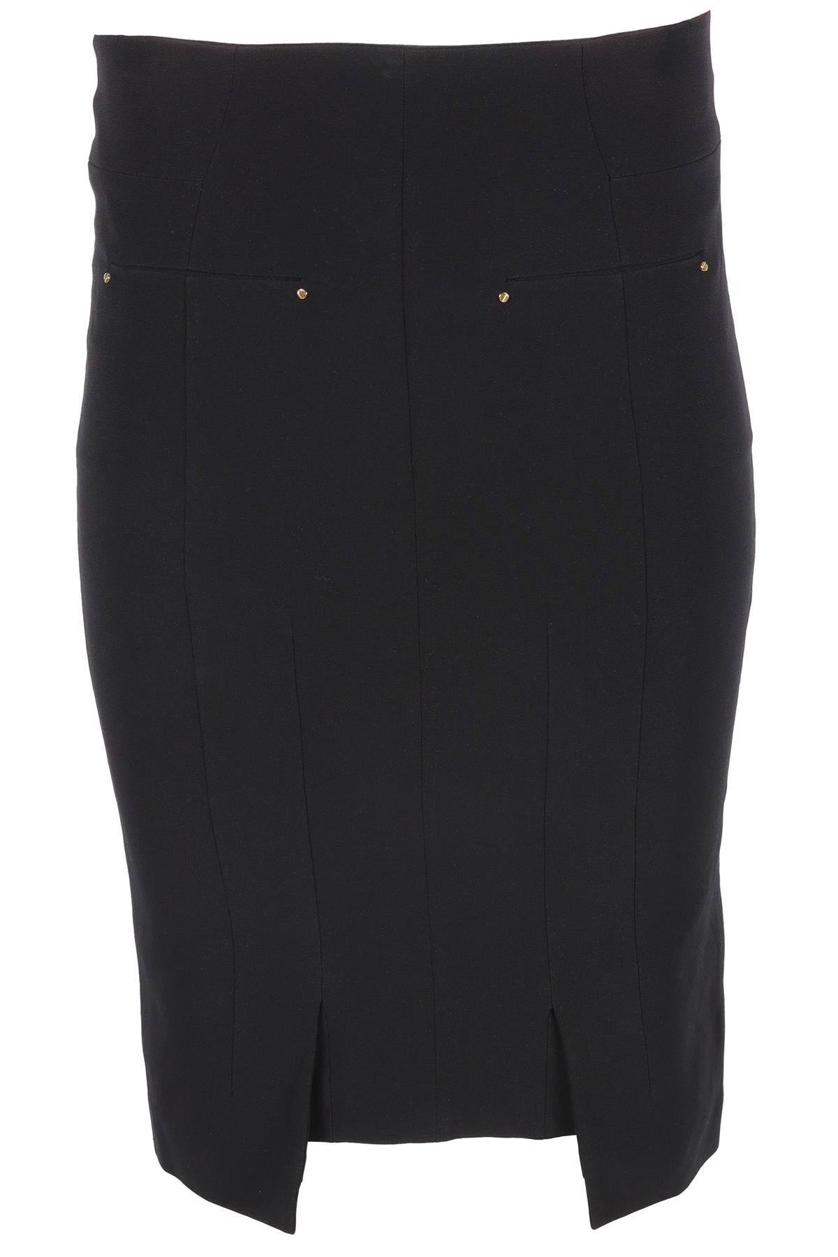 TOM FORD BLACK CREPE SKIRT IT 38 UK 4