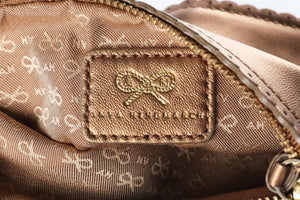 ANYA HINDMARCH BRONZE SMALL LEATHER POUCH