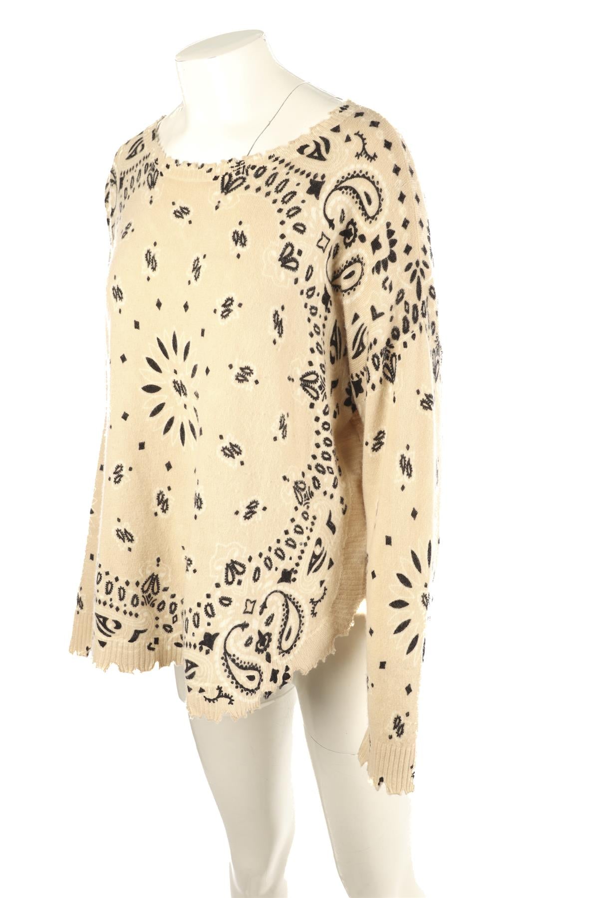 KUJTEN BEIGE CASHMERE SWEATER UK 12/14