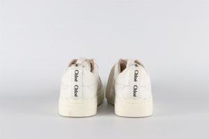 CHLOÉ WHITE LAUREN LEATHER SNEAKERS EU 36 UK 3 US 6