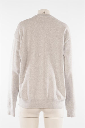 SPORTY & RICH GREY COTTON SWEATSHIRT MEDIUM