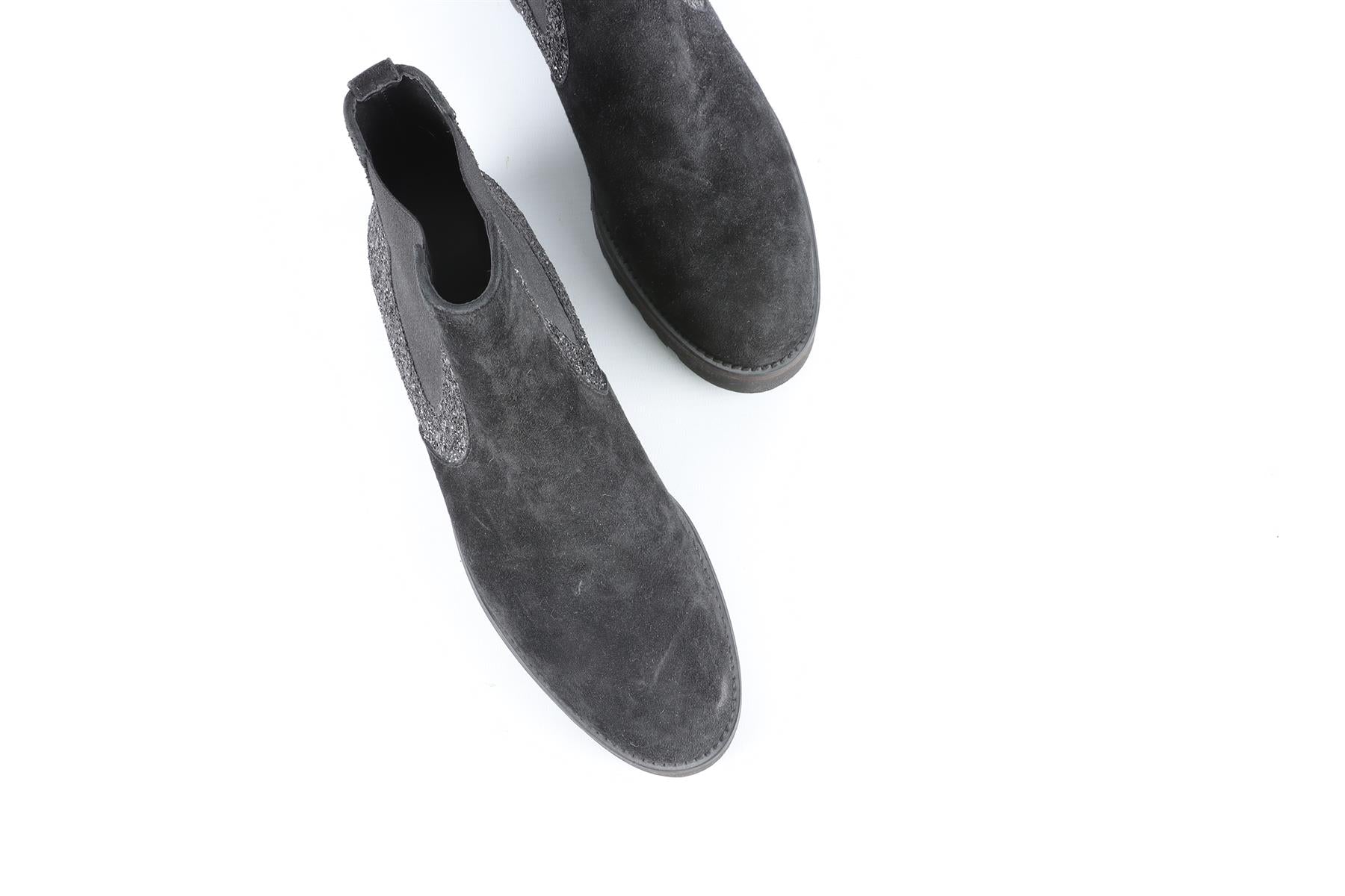HOGAN BLACK SUEDE ANKLE BOOTS EU 38.5 UK 5.5 US 8.5