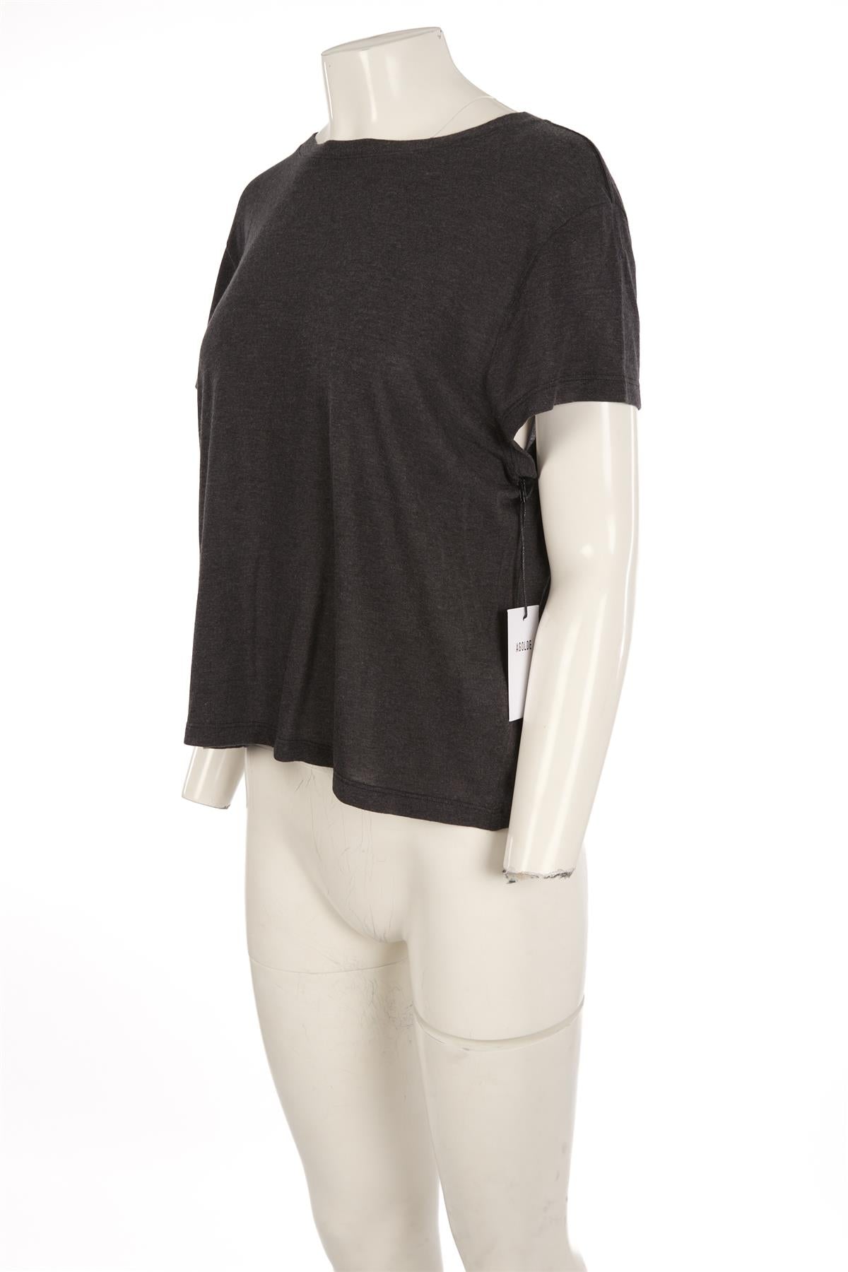 AGOLDE GREY JERSEY T-SHIRT LARGE