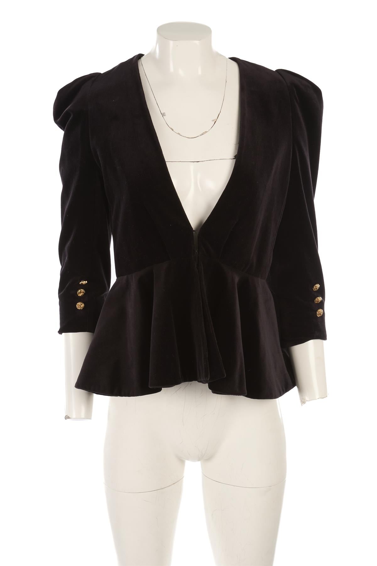 CHLOÉ BLACK VELVET JACKET MEDIUM