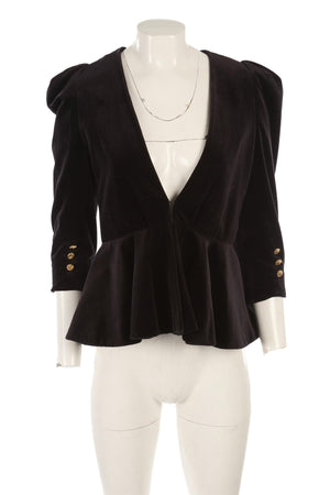 CHLOÉ BLACK VELVET JACKET MEDIUM