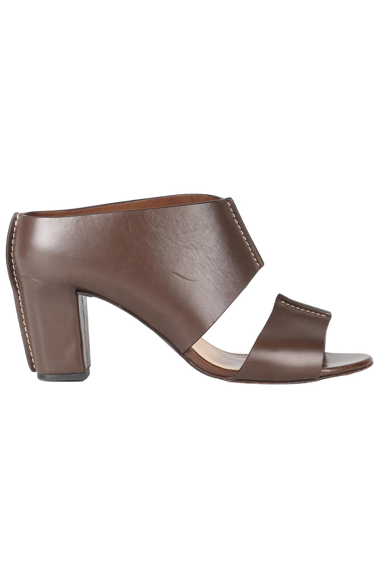 LEMAIRE BROWN LEATHER MULES EU 39.5 UK 6.5 US 9.5