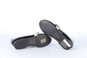 CHRISTIAN DIOR BLACK KIDS GIRLS BALLET FLATS EU 28 UK 10 US 11