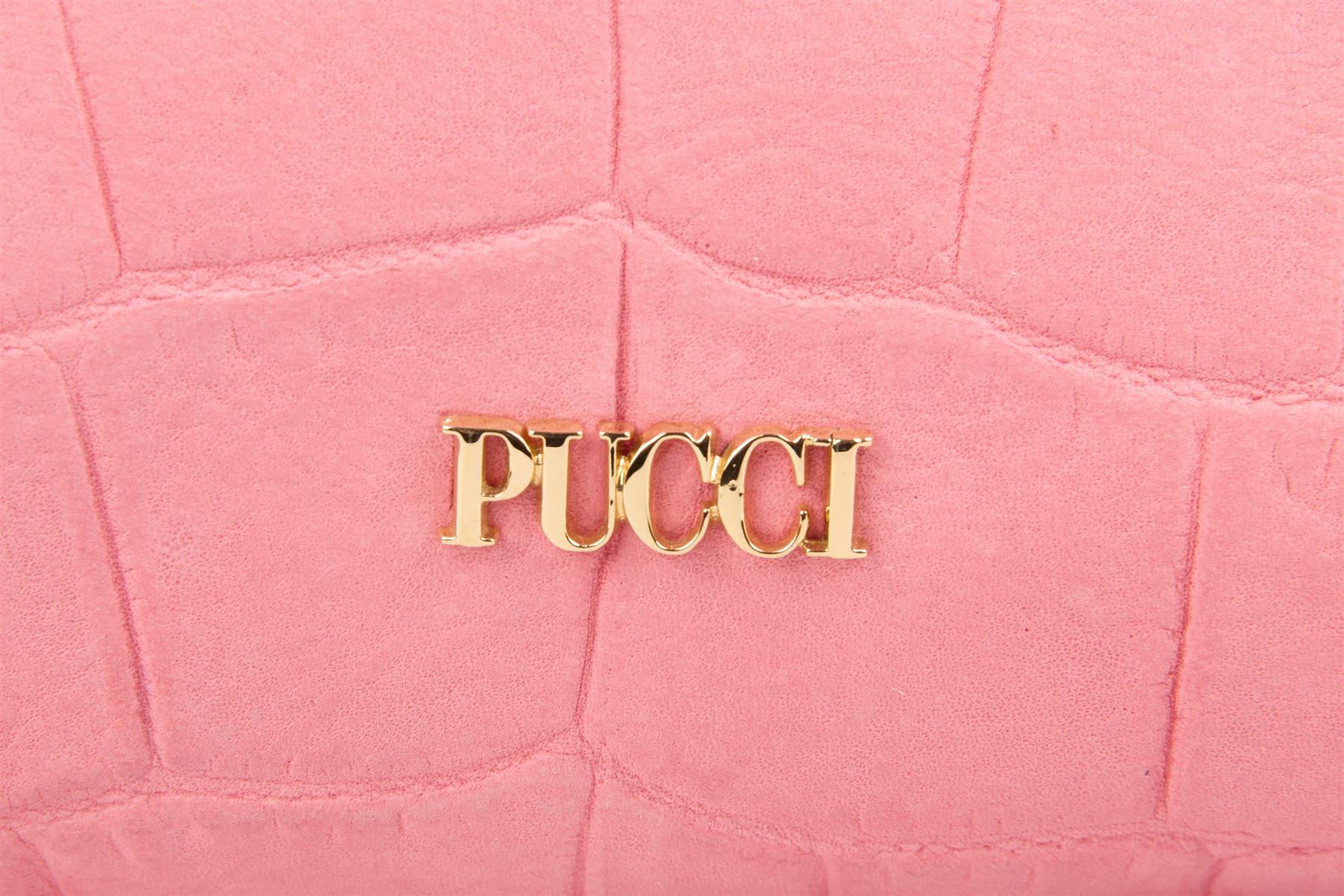 EMILIO PUCCI PINK NUBUCK CLUTCH