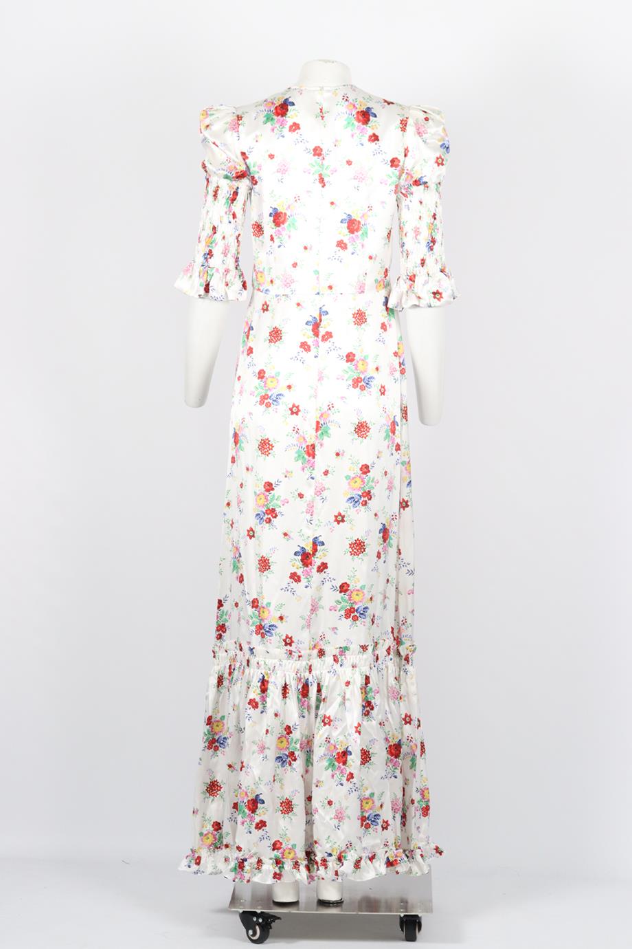 THE VAMPIRE'S WIFE FLORAL PRINT SILK MAXI DRESS UK 12