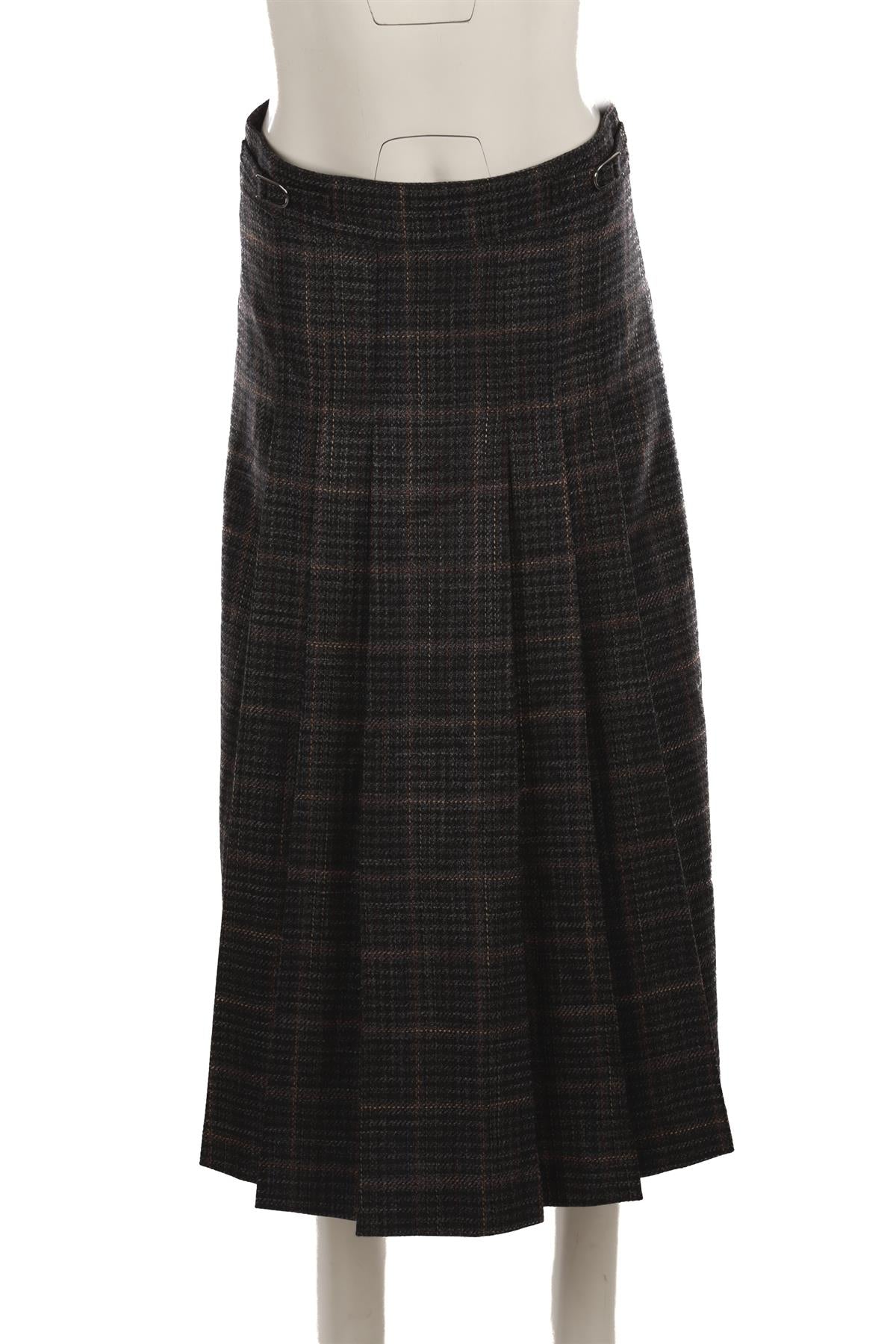 GABRIELA HEARST GREY WOOL MIDI SKIRT IT 40 UK 8