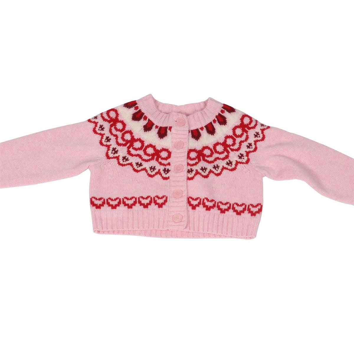 LOVESHACKFANCY PINK KIDS GIRLS CARDIGAN 4-5 YEARS
