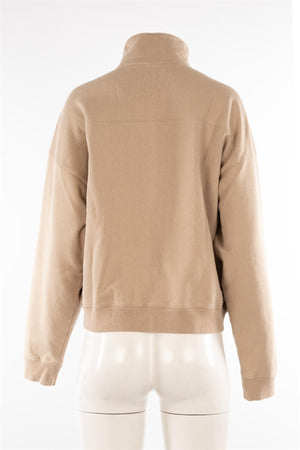 SPORTY & RICH BEIGE COTTON SWEATSHIRT MEDIUM