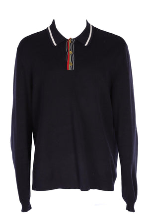 GUCCI NAVY MEN'S SWEATER 3XLARGE