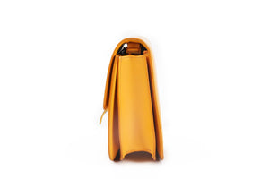 CELINE ORANGE CLASSIC BOX LEATHER SHOULDER BAG