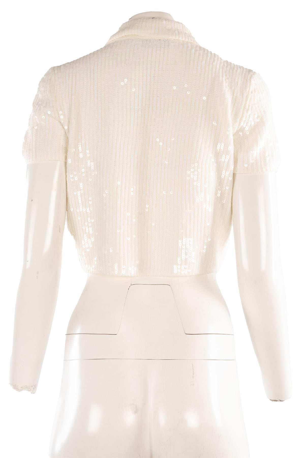 SELF-PORTRAIT WHITE SEQUIN TOP SMALL