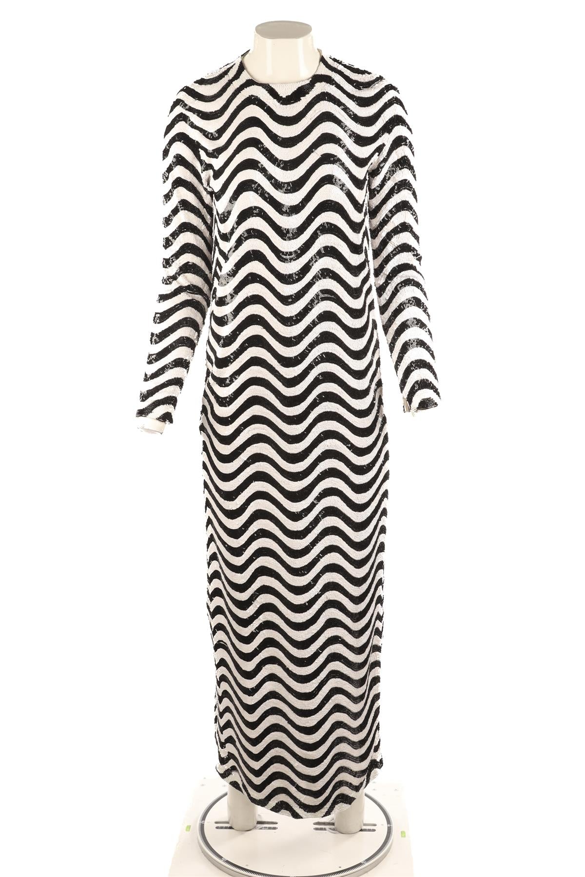 ASHISH WHITE SEQUIN MAXI DRESS XSMALL