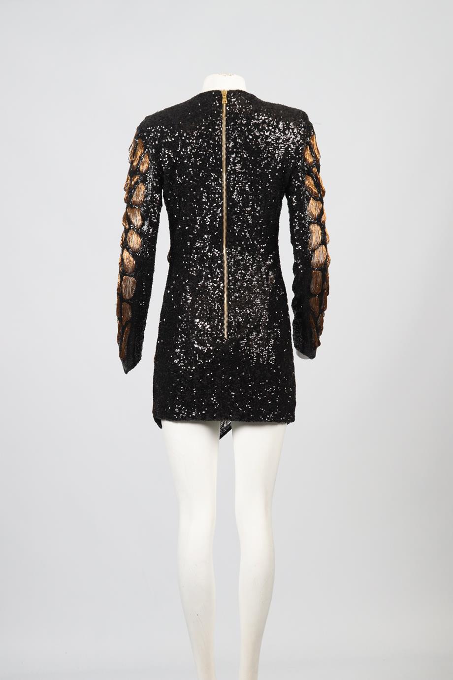 BALMAIN SEQUIN MINI DRESS FR 38 UK 10