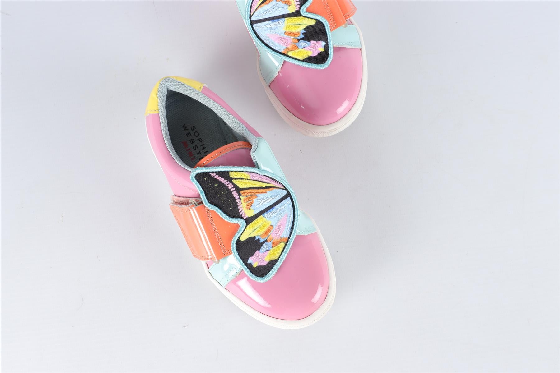 SOPHIA WEBSTER PINK KIDS GIRLS LEATHER SNEAKERS EU 26 UK 8.5 US 9.5
