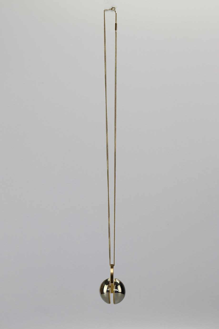 CHLOÉ GOLD AND SILVER PENDANT CHAIN NECKLACE
