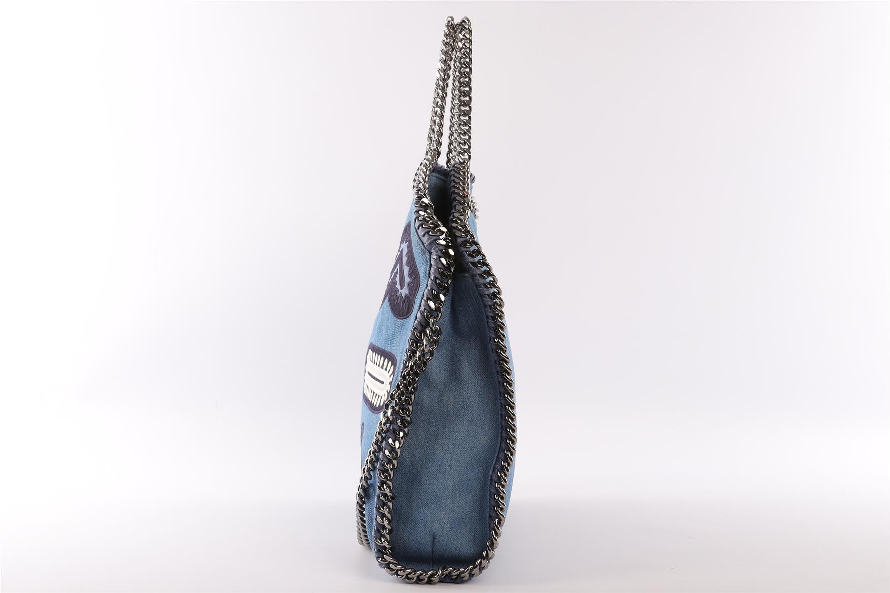 STELLA MCCARTNEY BLUE FALABELLA DENIM SHOULDER BAG