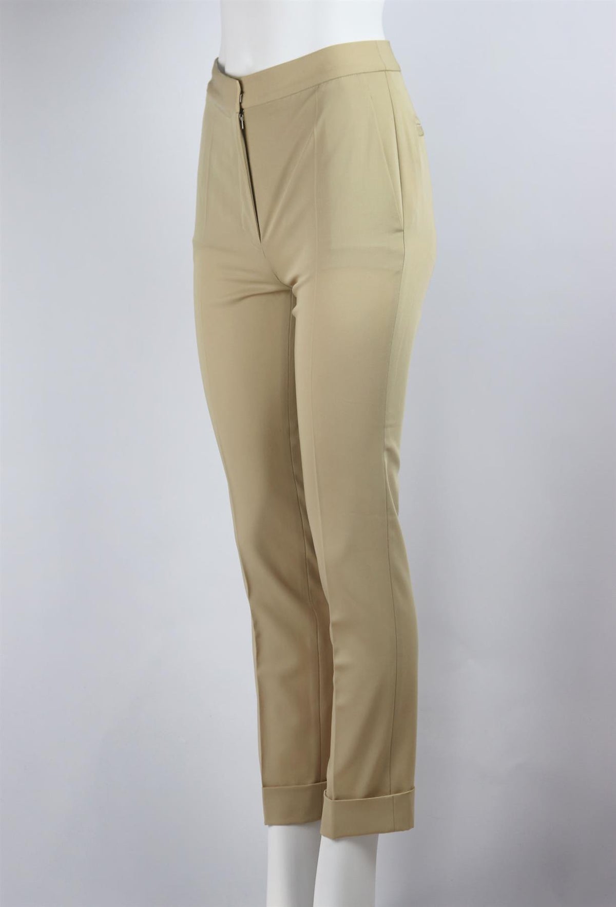 STELLA MCCARTNEY WOOL TWILL STRAIGHT LEG PANTS IT 38 UK 6