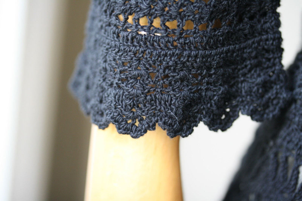 ISABEL MARANT BLACK VIENNA CROCHET TOP FR 40 UK 8/10
