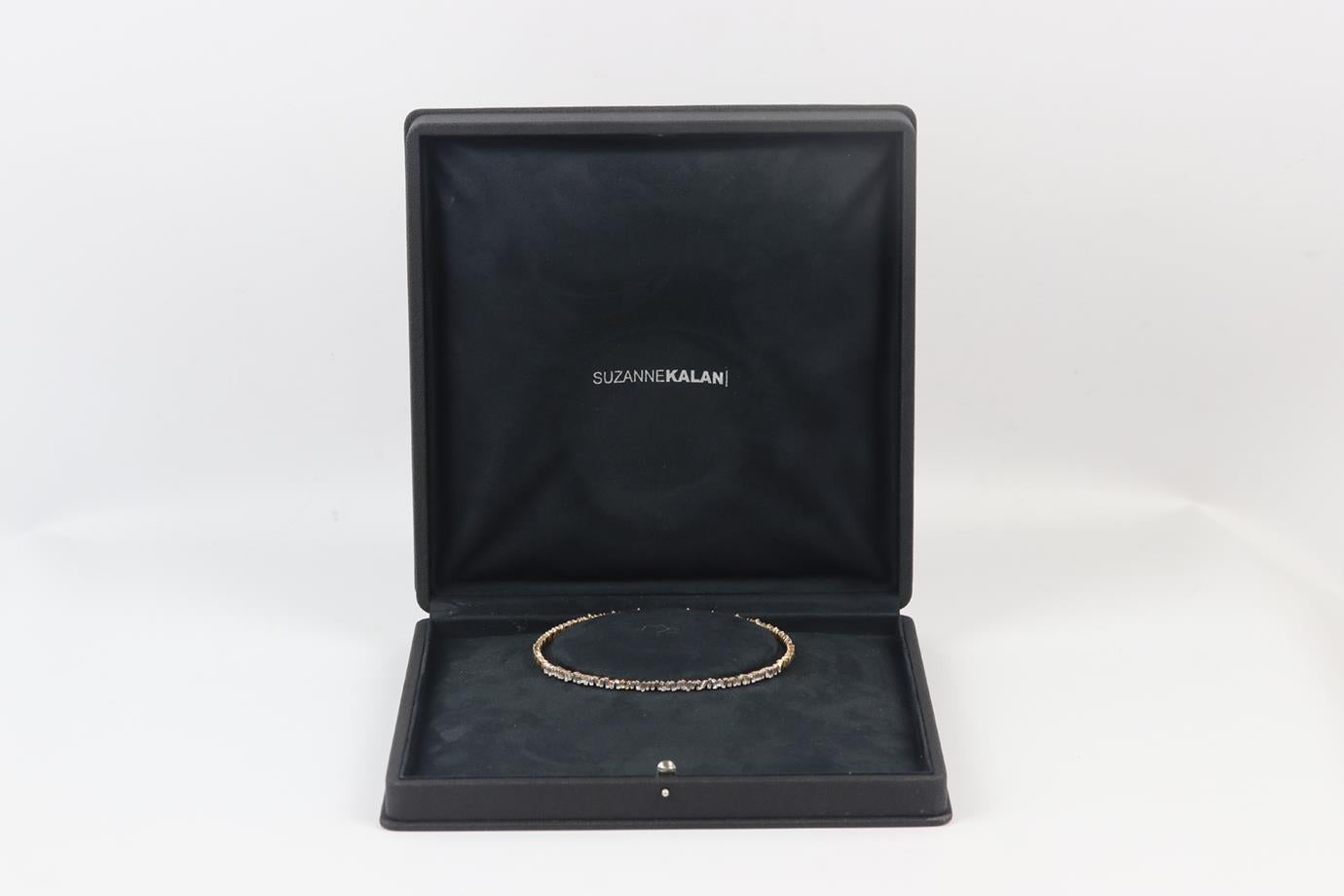 SUZANNE KALAN 18 KARAT ROSE GOLD BAGUETTE DIAMOND CHOKER
