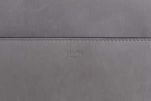 CELINE GREY SANGLE LEATHER SHOULDER BAG