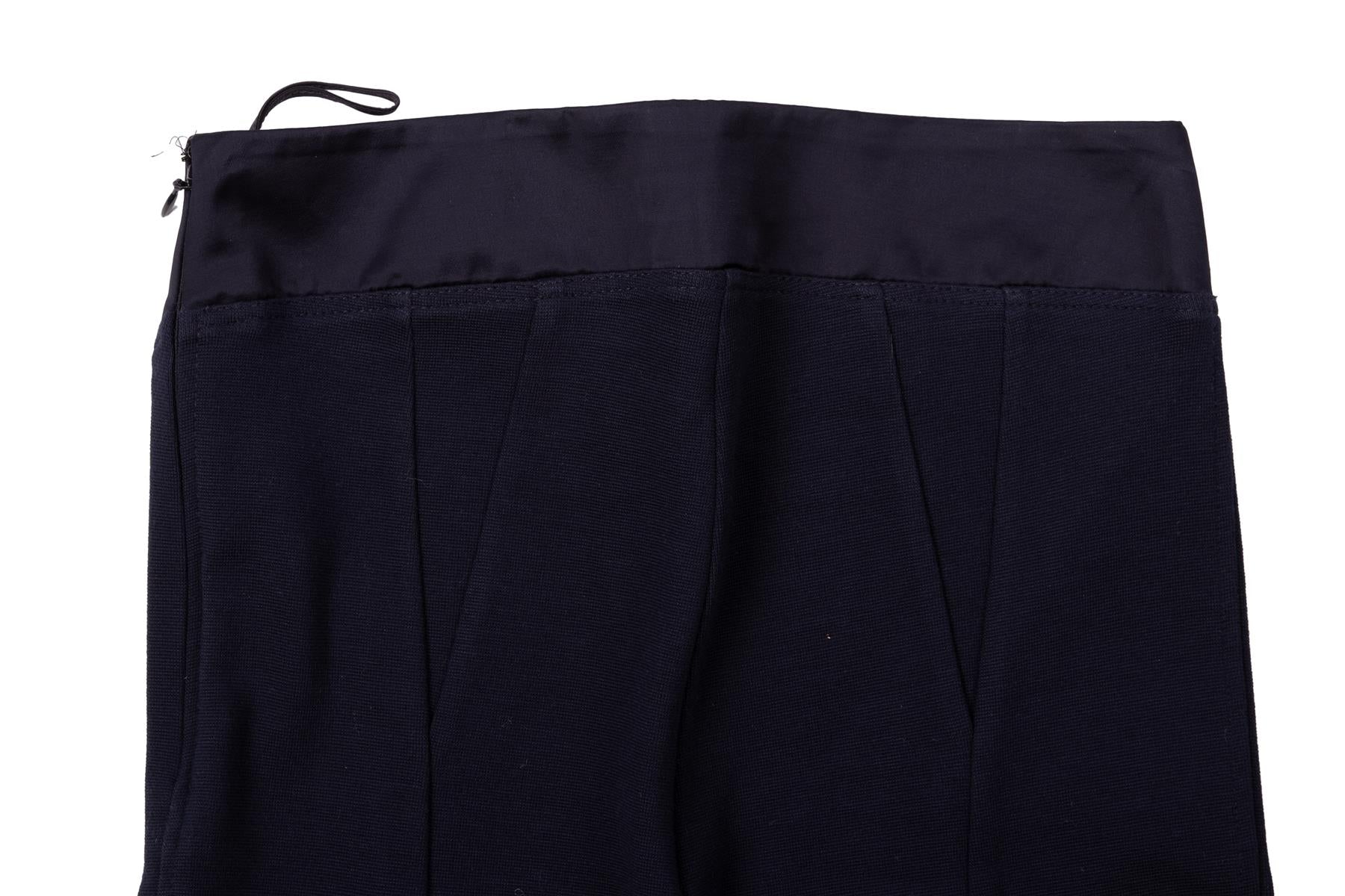 GIVENCHY NAVY WOOL LEGGINGS FR 34 UK 6