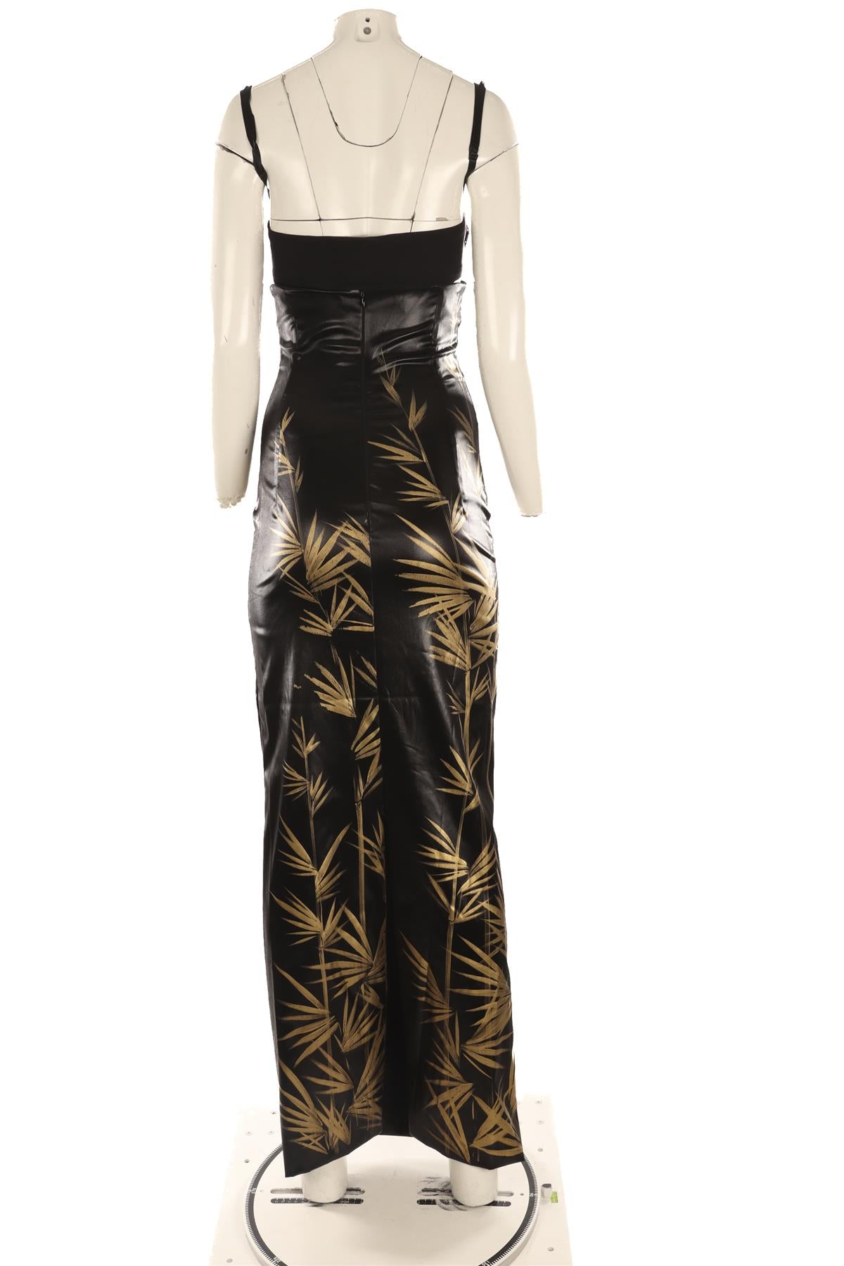DOLCE & GABBANA BLACK 1999 SATIN TOP AND SKIRT SET IT 40-42 UK 8-10