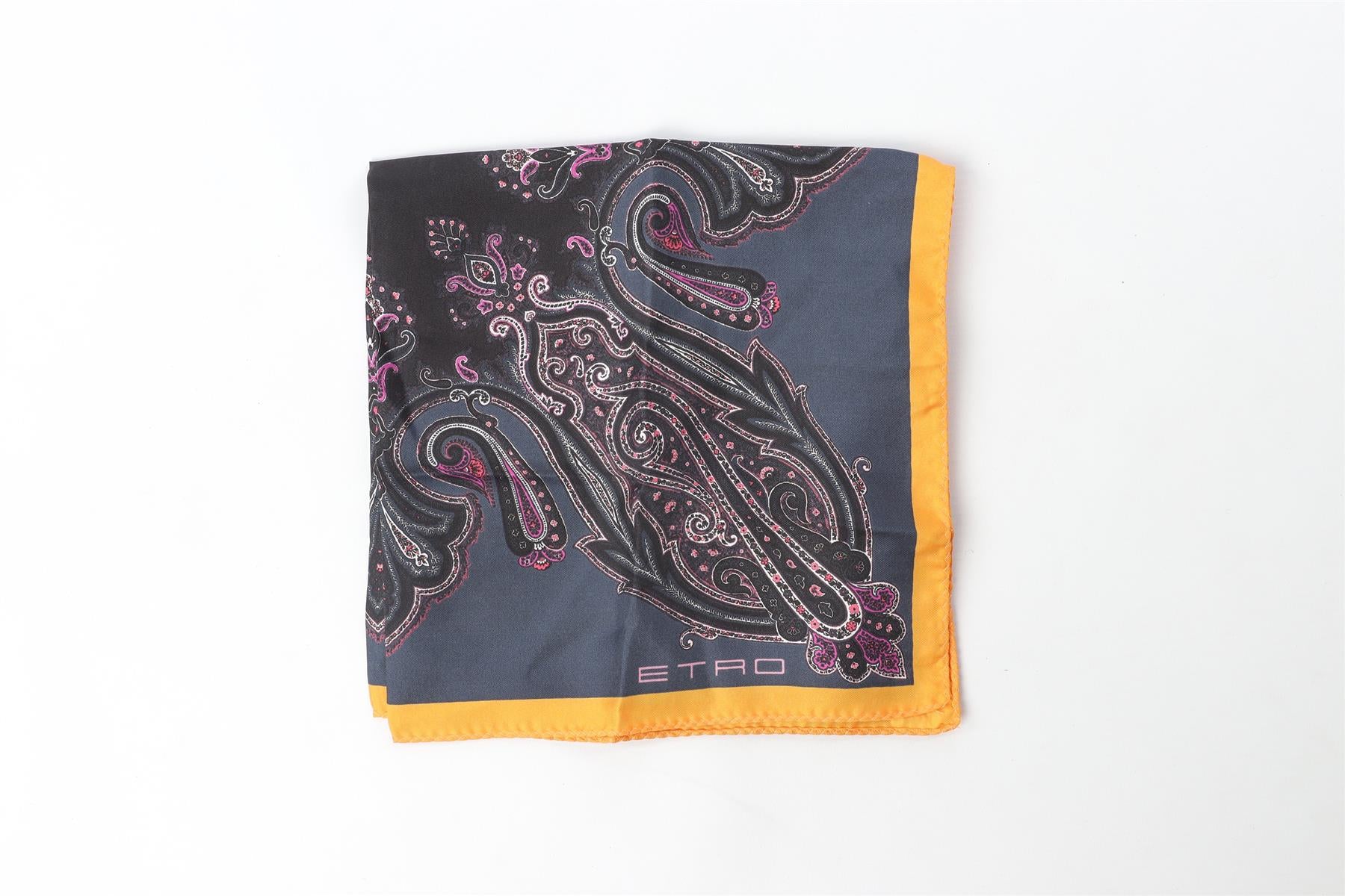 ETRO MULTI SILK POCKET SQUARE ONE SIZE