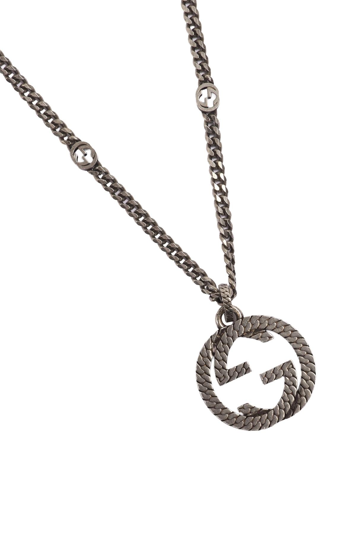 GUCCI SILVER GG STERLING SILVER CHAIN NECKLACE