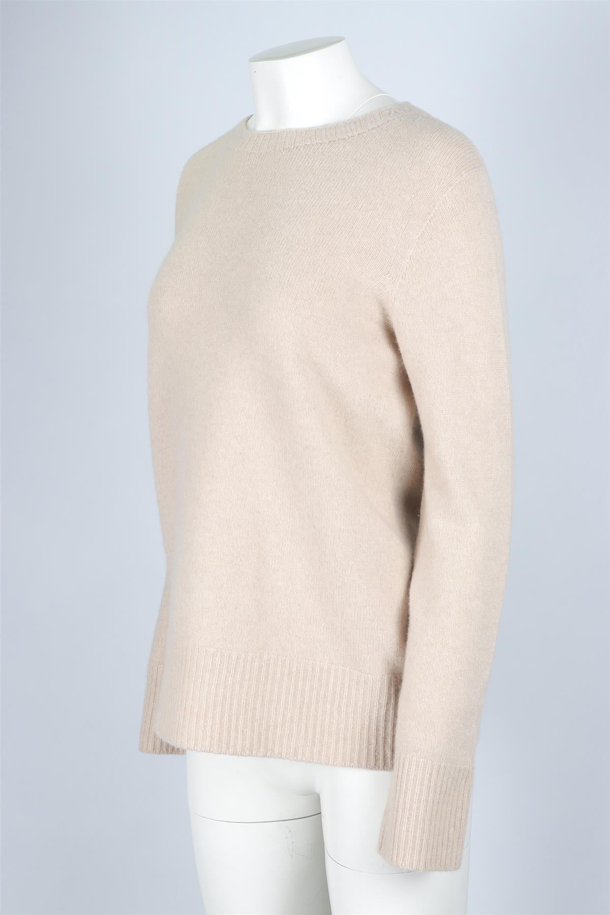 THE ROW BEIGE CASHMERE SWEATER XSMALL