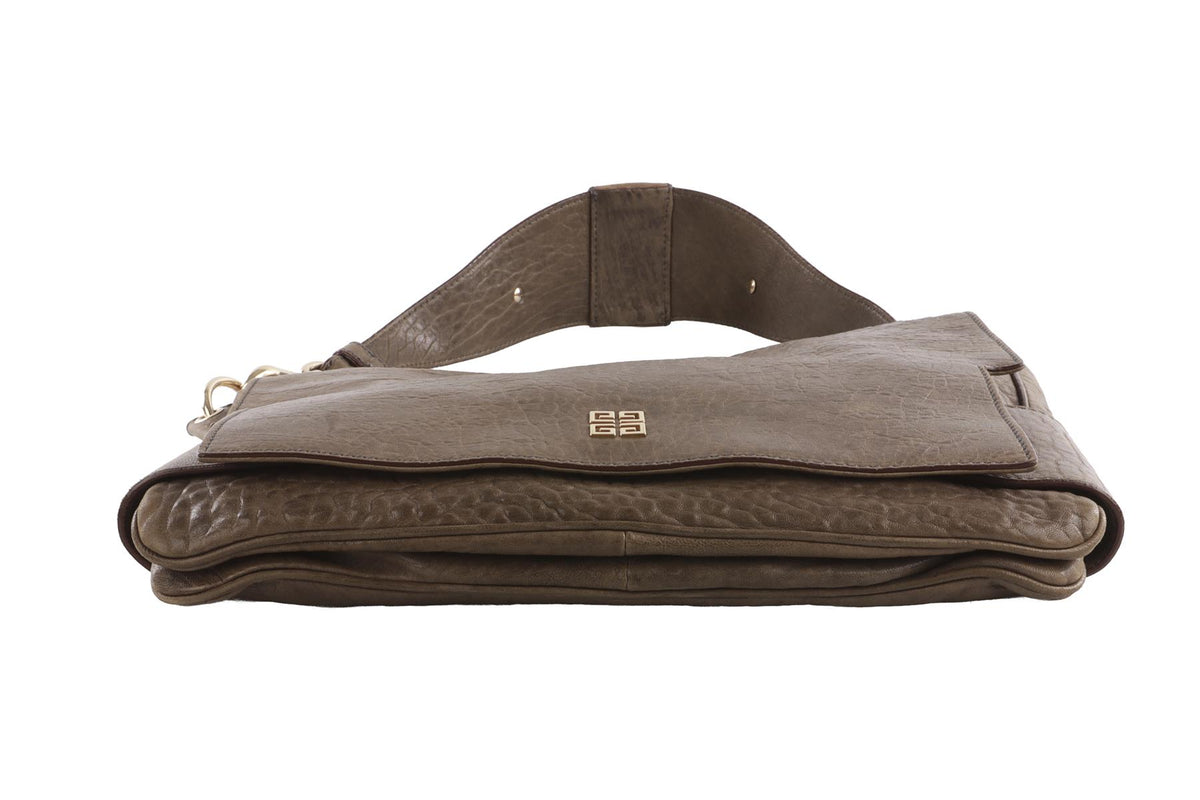 GIVENCHY TAUPE MELANCHOLIA LEATHER SHOULDER BAG