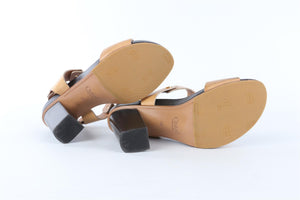 CHLOÉ BEIGE LEATHER SANDALS EU 38 UK 5