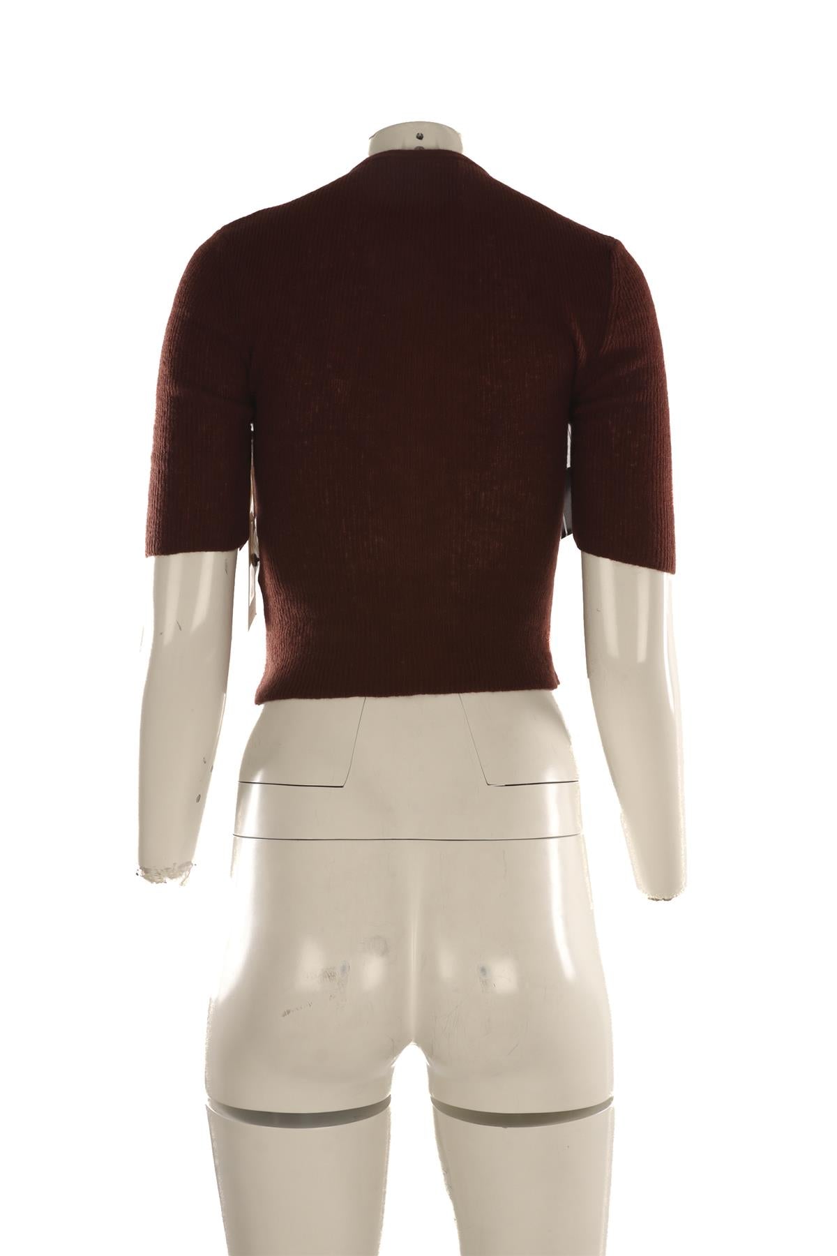 CITIZENS OF HUMANITY BROWN WOOL CARDIGAN XSMALL
