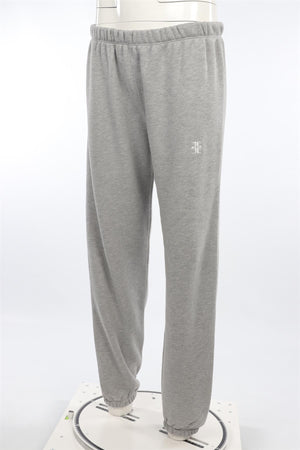 ETERNE GREY COTTON TRACK PANTS LARGE