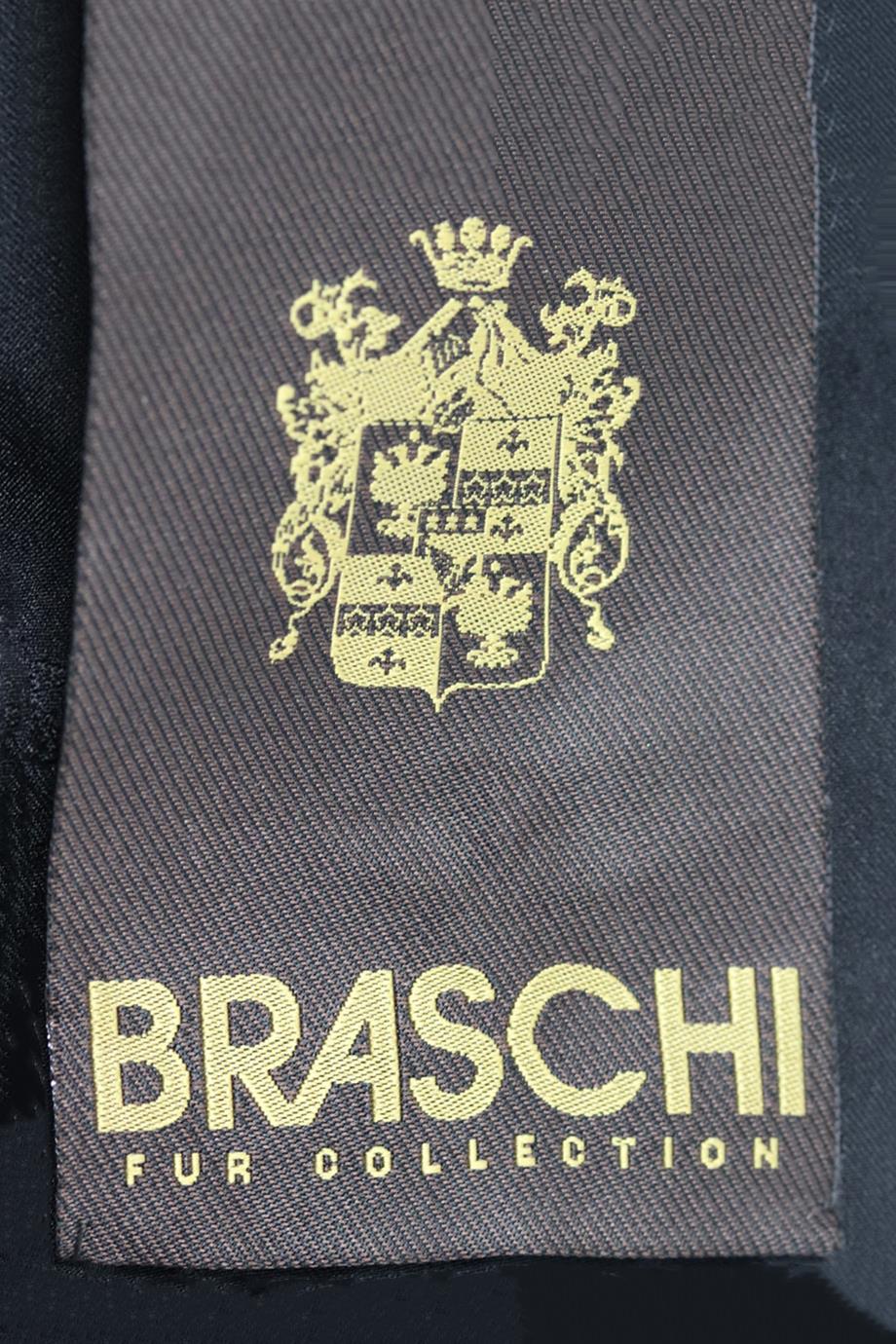 BRASCHI HOODED FRINGED MINK FUR PONCHO IT 50 UK 18