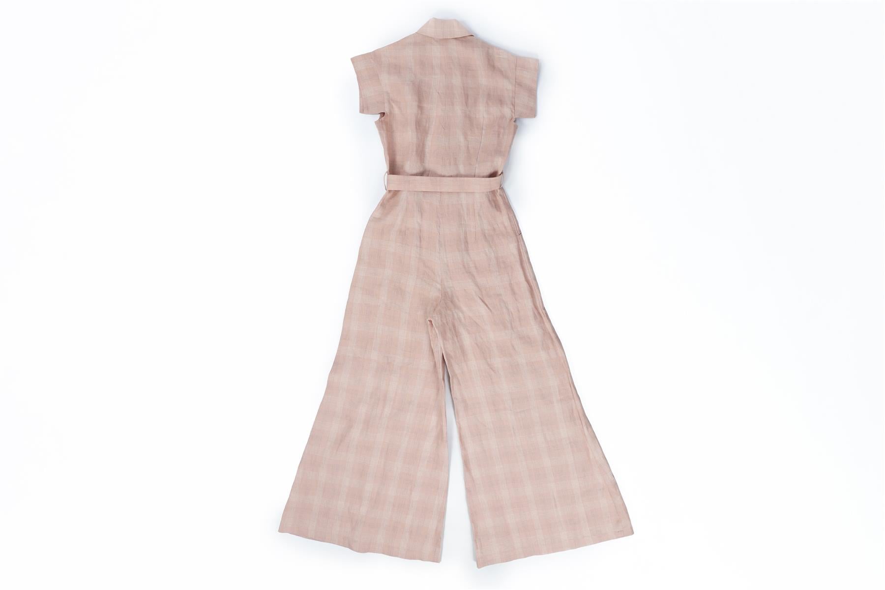 MIGUELINA PINK LINEN JUMPSUIT XSMALL
