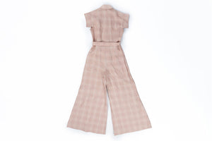 MIGUELINA PINK LINEN JUMPSUIT XSMALL