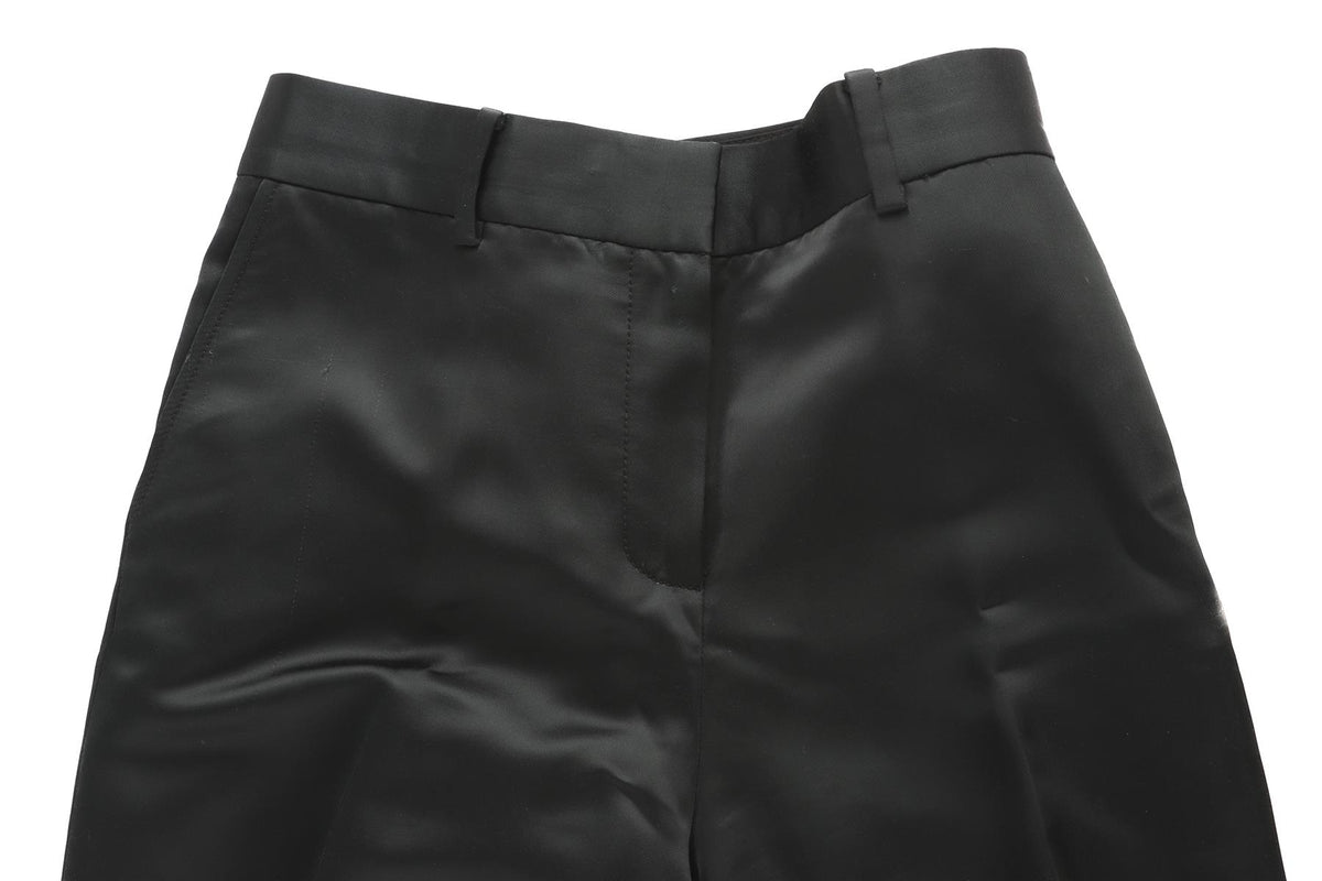 BELLA FREUD GREEN SATIN FLARED PANTS UK 10