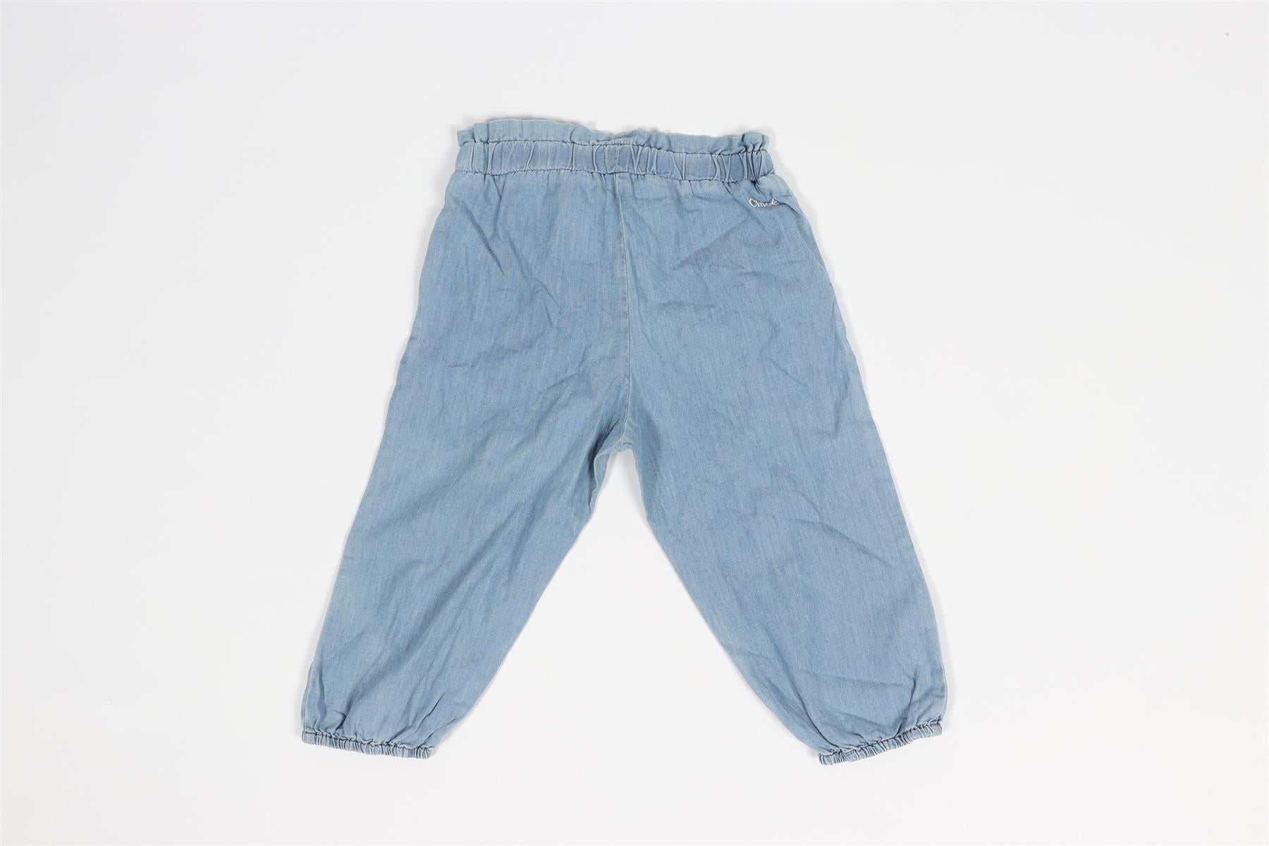 CHLOÉ BLUE BABY GIRLS COTTON PANTS 18 MONTHS