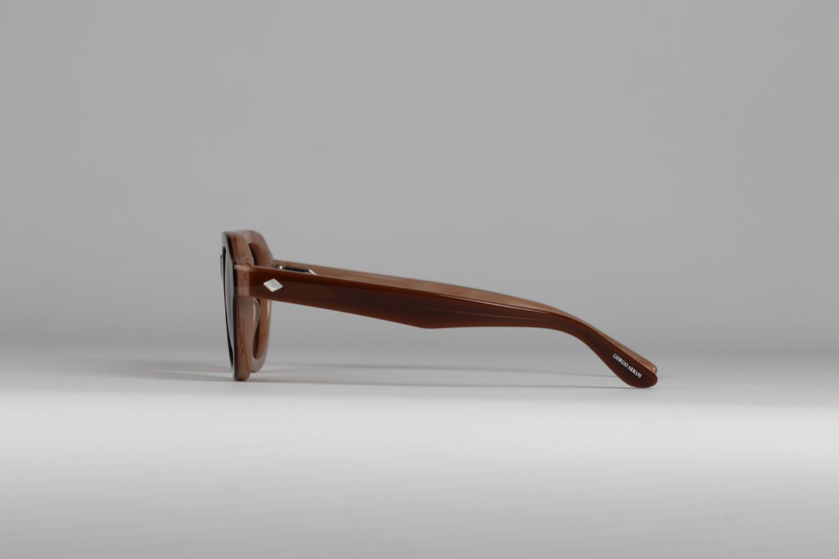 GIORGIO ARMANI ROUND FRAME ACETATE SUNGLASSES
